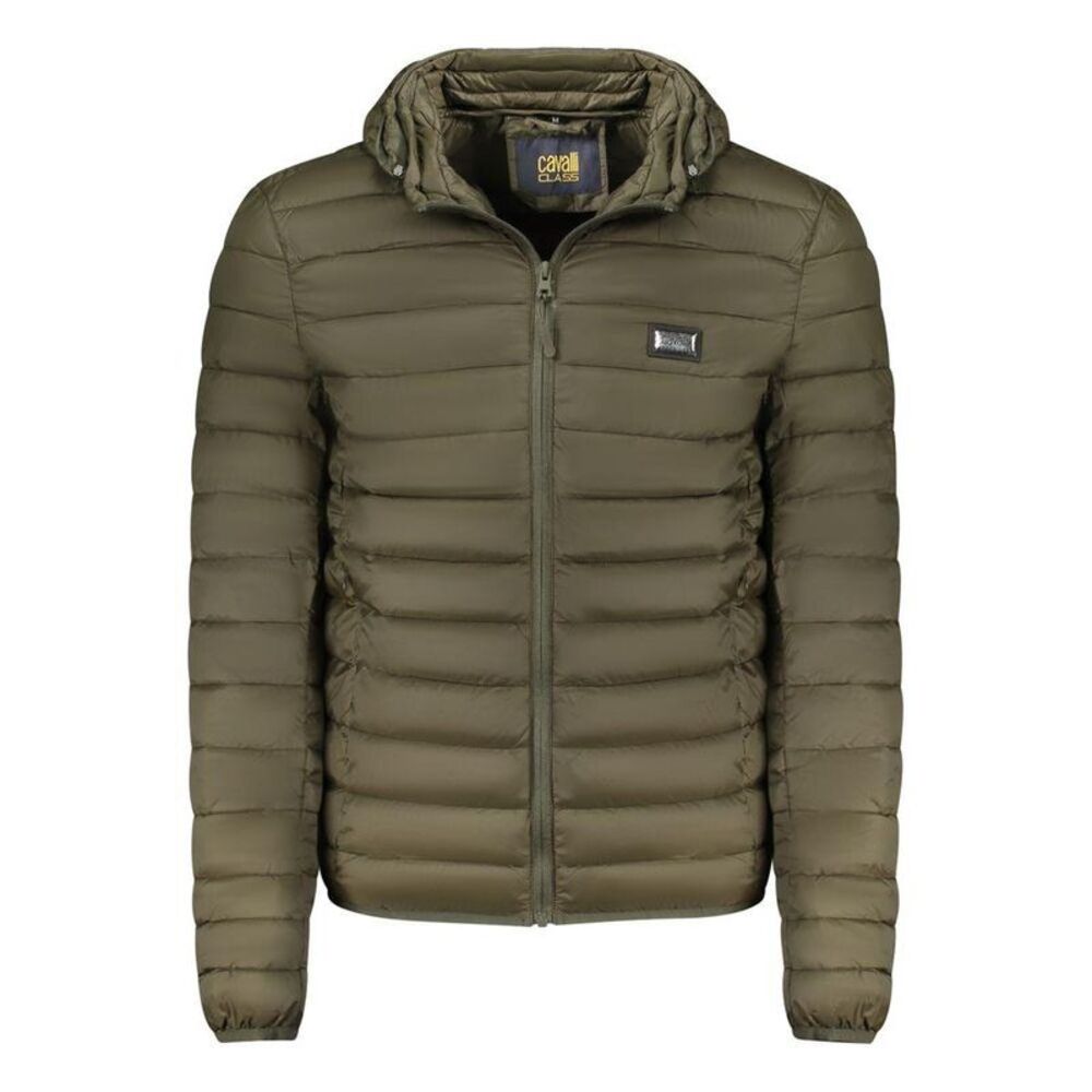 Cavalli Class Hooded Padded Jacket Men Green Jackets